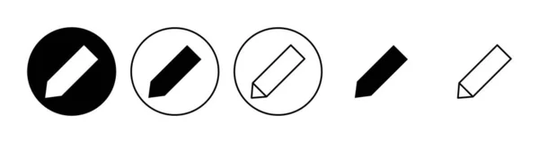 Set Icone Matita Simbolo Della Penna Modifica Vettore Icona — Vettoriale Stock