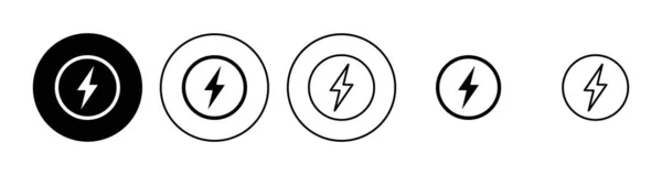 Conjunto Iconos Icono Del Interruptor Alimentación Energía Eléctrica — Archivo Imágenes Vectoriales