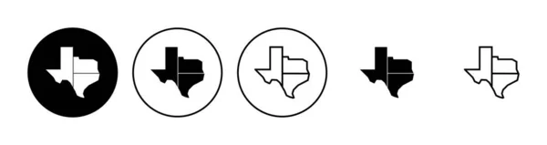テキサスのアイコンセット テキサス記号 — ストックベクタ