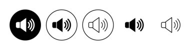 Hoparlör simgesi hazır. Hacim simgesi vektörü. Hoparlör ikon vektörü. ses sembolü