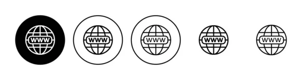 Web Icon Gesetzt Gehen Sie Zum Websymbol Web Klick Symbol — Stockvektor