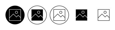 Resim simgesi seti. fotoğraf galerisi simgesi