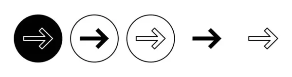Jeu Icônes Fléchées Symbole Flèche Signe Fléché Pour Votre Conception — Image vectorielle