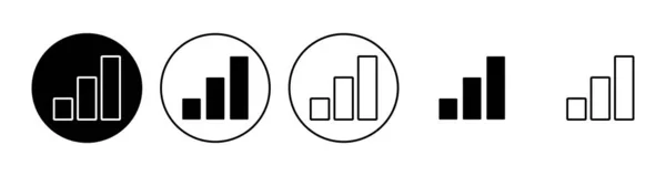 Växande Diagram Ikon Set Diagramikon Diagram Ikon — Stock vektor