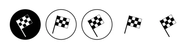 Значок Гоночного Флага Icon Checkered Значок Гоночного Флага — стоковый вектор