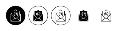Posta simgesi seti. e- posta simgesi vektörü. E- posta simgesi. Zarf illüstrasyonu