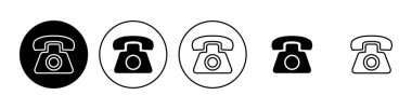 Telefon ikonu seti. telefon simgesi vektörü.