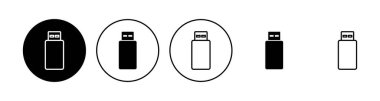 Usb simgesi ayarlandı. Flash disk simgesi vektörü