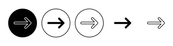 Juego Iconos Flecha Símbolo Flecha Signo Flecha Para Diseño Web — Vector de stock