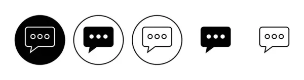 Chat Icon Gesetzt Sprechblasensymbol Kommentar Symbol Vektor Botschaft Kontaktieren Sie — Stockvektor