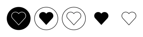 Σετ Εικόνων Αγάπης Διανυσματική Απεικόνιση Καρδιάς Όπως Διάνυσμα Εικονιδίου — Διανυσματικό Αρχείο