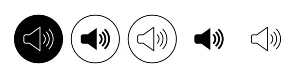 Lautsprechersymbole Gesetzt Volumen Icon Vektor Lautsprechersymbolvektor Klangsymbol — Stockvektor