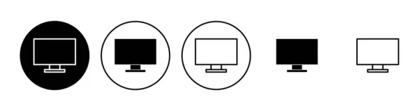 Icon Set Телевизионный Вектор — стоковый вектор