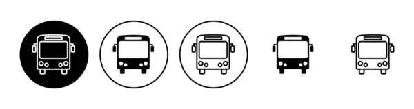 Набір Значків Автобуса Шина Векторна Іконка — стоковий вектор