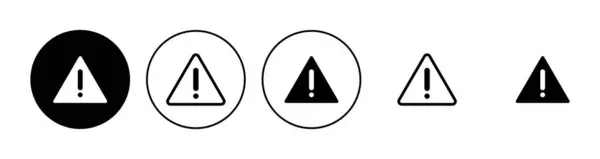 呼号危险信号 注意标志图标集 危险警告信号 — 图库矢量图片