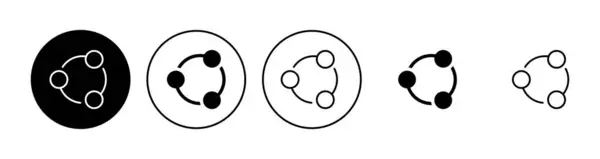 Symbolsatz Teilen Vektor Symbol Teilen — Stockvektor