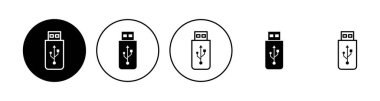 Usb simgesi ayarlandı. Flash disk simgesi vektörü