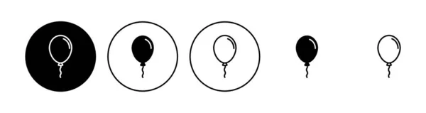 Zestaw Ikon Balonów Impreza Balon Ikona Dekoracji Wektor Urodzinowy Balon — Wektor stockowy