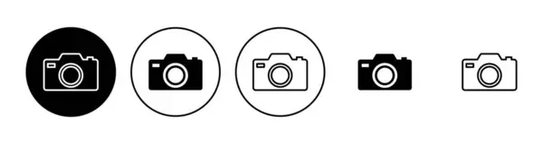 Набор Значков Камеры Иконка Фотокамеры Иконка Фотографии Камеры — стоковый вектор