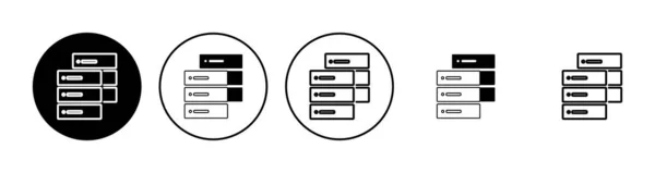 Datenbank Icon Gesetzt Datenbank Vektorsymbol — Stockvektor