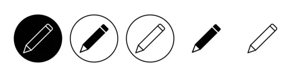 Σύνολο Εικονιδίων Μολυβιού Σύμβολο Στυλό Επεξεργασία Διανύσματος Εικονιδίων — Διανυσματικό Αρχείο