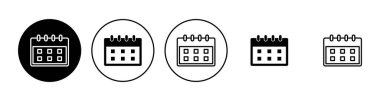 Takvim simgesi ayarlandı. Takvim sembolü. takvim vektör simgesi