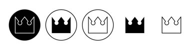 Taç simgesi hazır. taç vektör simgesi