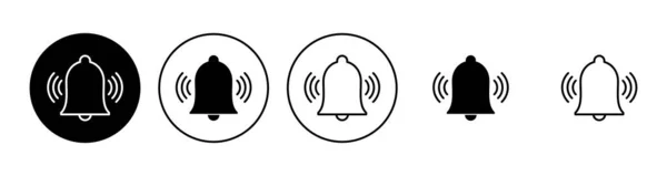 Bell Icon Impostato Icona Notifica Progettazione Del Tuo Sito Web — Vettoriale Stock