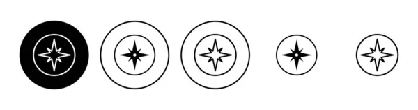 Sada Ikon Kompasu Vektor Ikony Šipky — Stockový vektor
