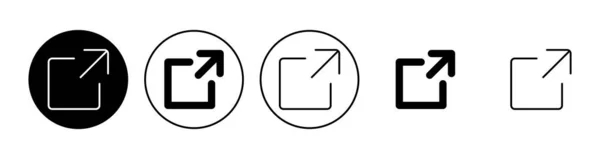 External Link Icon Set Link Icon Vector Hyperlink Symbol — Stock Vector