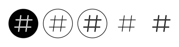 Conjunto Iconos Hashtag Símbolo Del Hashtag — Vector de stock