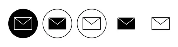 Icona Posta Impostata Vettore Icona Mail Icona Mail Illustrazione Della — Vettoriale Stock