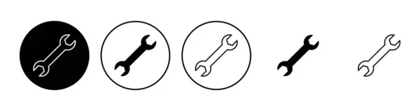 Schraubenschlüssel Symbol Gesetzt Reparatur Symbol Vektor Symbolvektor Für Werkzeuge — Stockvektor