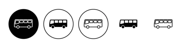 バスのアイコンセット バスベクトルアイコン — ストックベクタ