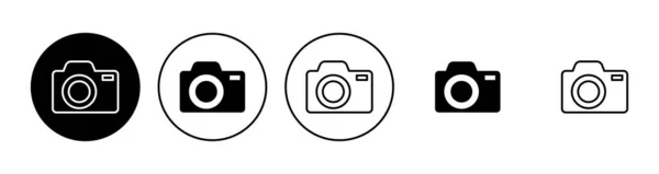 相机图标设置 照相相机图标 相机摄影图标 — 图库矢量图片