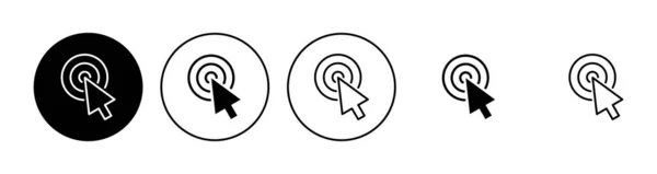 Klicken Sie Auf Symbol Gesetzt Pfeil Symbol Cursor Icon Vektor — Stockvektor
