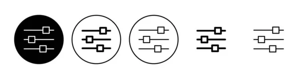 Установка Набора Икон Символ Значка Cog Settings — стоковый вектор