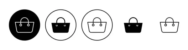 Shopping Väska Ikon Set Shopping Ikon Vektor — Stock vektor