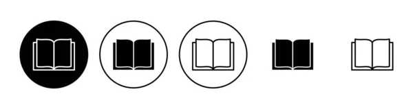 Набір Значків Книги Вектор Відкритої Піктограми Книги Значок Електронної Книги — стоковий вектор