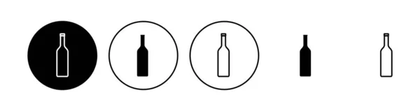 Set Icone Bottiglie Icona Del Vettore Della Bottiglia — Vettoriale Stock