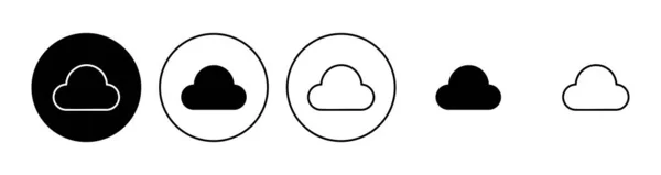 Conjunto Ícones Nuvem Ícone Vetor Nuvem —  Vetores de Stock