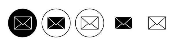 Σύνολο Εικονιδίων Αλληλογραφίας Email Διάνυσμα Εικονίδιο Εικονίδιο Ηλεκτρονικού Ταχυδρομείου Εικονογράφηση — Διανυσματικό Αρχείο