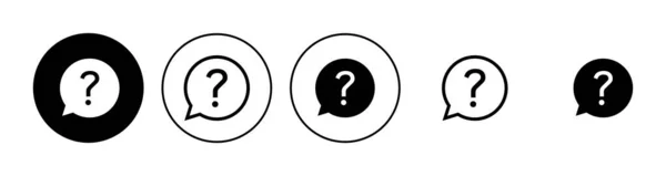 Question Icon Set Question Mark Icon Vector — Stock Vector