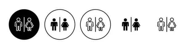 Ensemble Icônes Toilettes Toilettes Icône Vecteur Enseigne Salle Bains Toilette — Image vectorielle