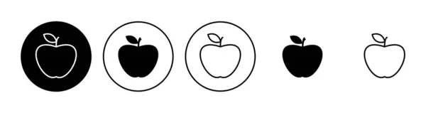 Apelsinikon Set Apples Vektorikon Äpple Symboler För Din Webbdesign — Stock vektor