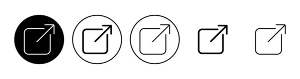 Zewnętrzny Zestaw Ikon Łącza Połącz Wektor Ikony Symbol Hiperłącza — Wektor stockowy