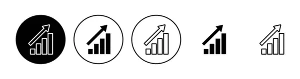 Conjunto Iconos Gráfico Crecimiento Icono Gráfico Icono Diagrama — Vector de stock
