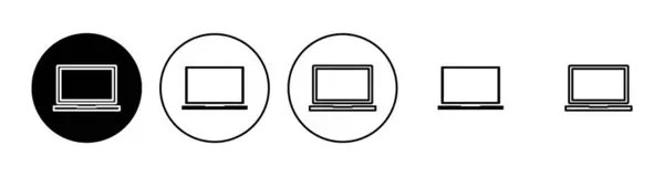 Laptop Icon Set Computer Icon Vector — Stock Vector
