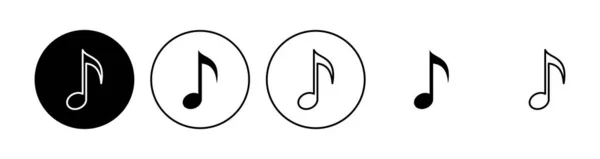 Музыкальный Набор Вектор Нотной Иконы — стоковый вектор