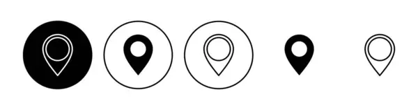ピンアイコンセット 位置アイコンベクトル 目的地のアイコン 地図ピン — ストックベクタ